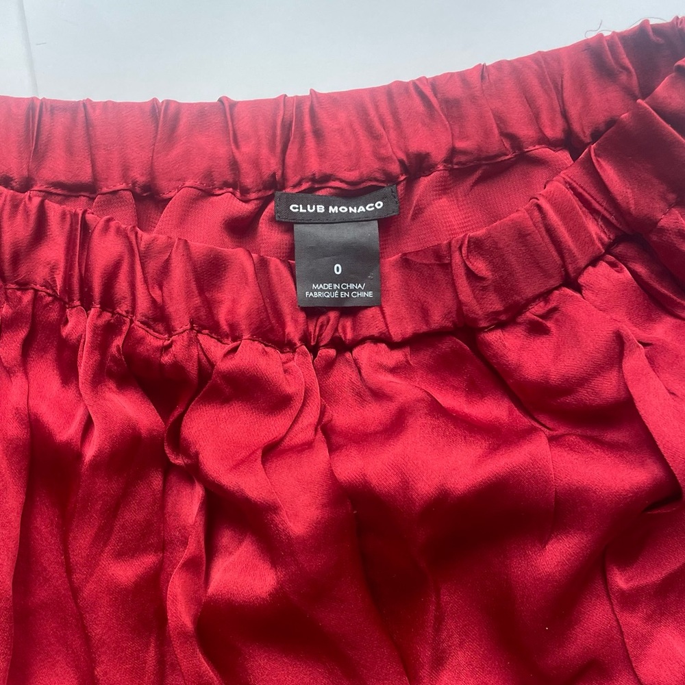 club monaco silk Red Skirt - Picture 3 of 6